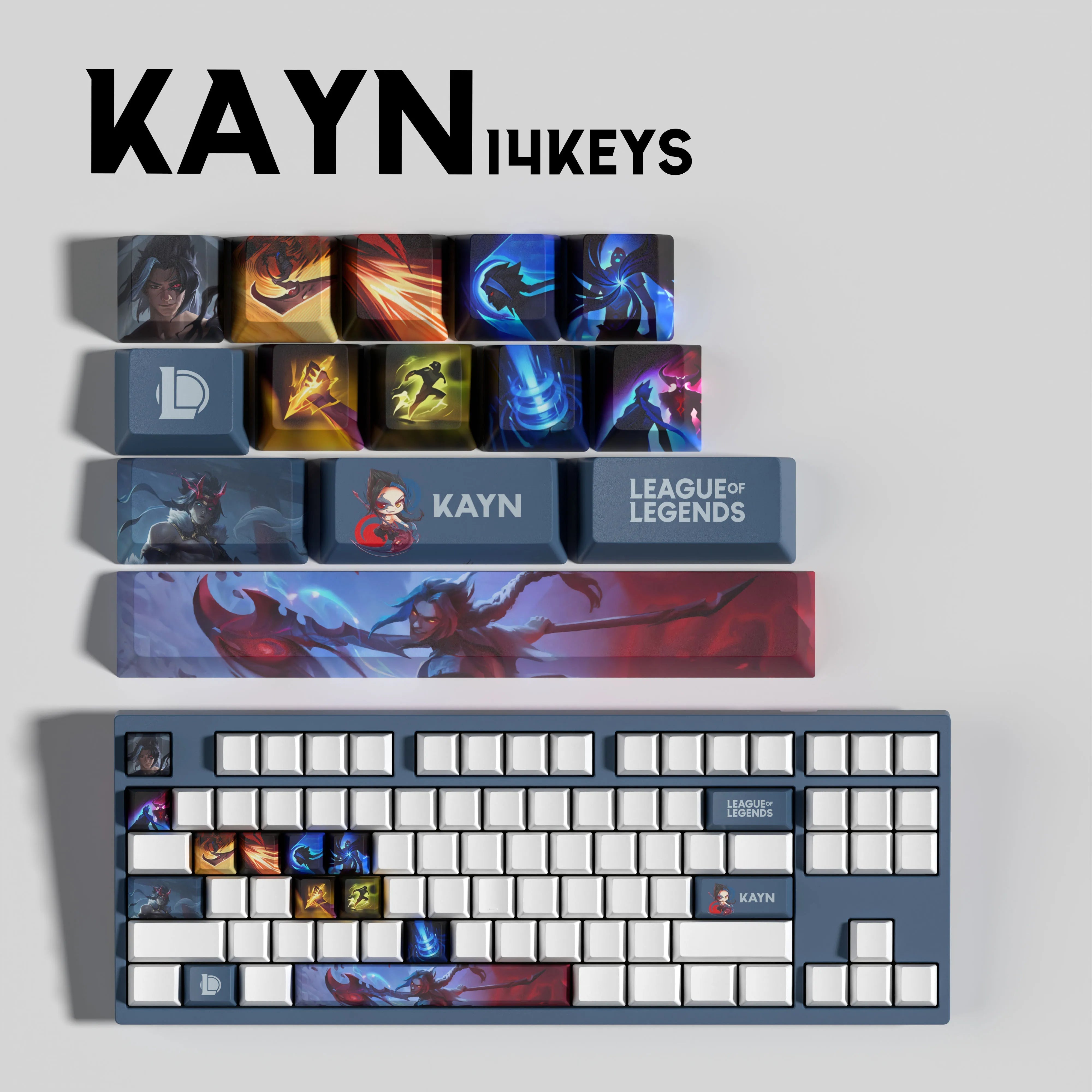 NEW SPECIAL EDITION League of Legends Kayn Keycaps – 14 Key