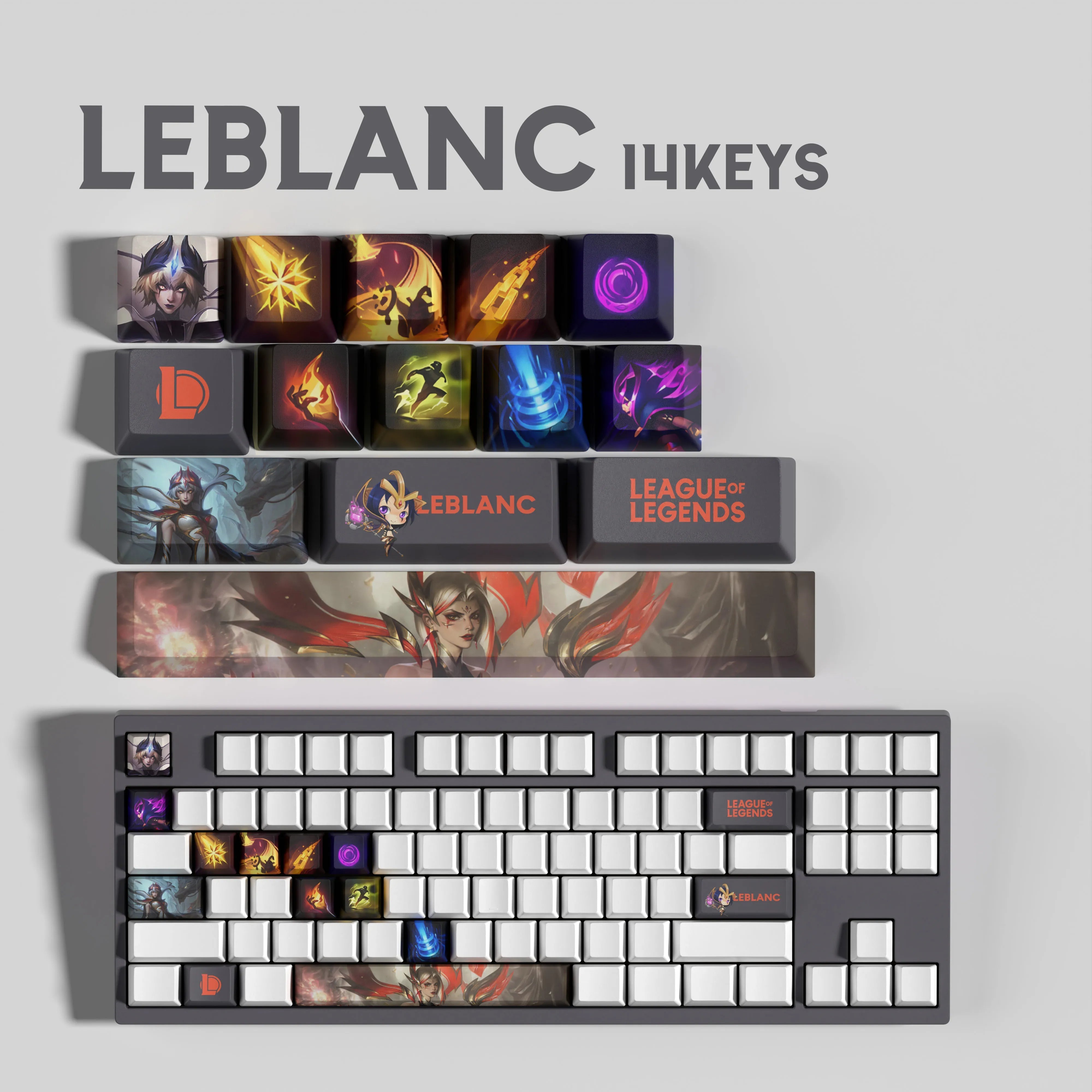 NEW SPECIAL EDITION League of Legends Leblanc Keycaps – 14 Key